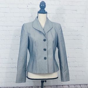 Evan-Picone Black/Gray Stripes Blazer Size 6